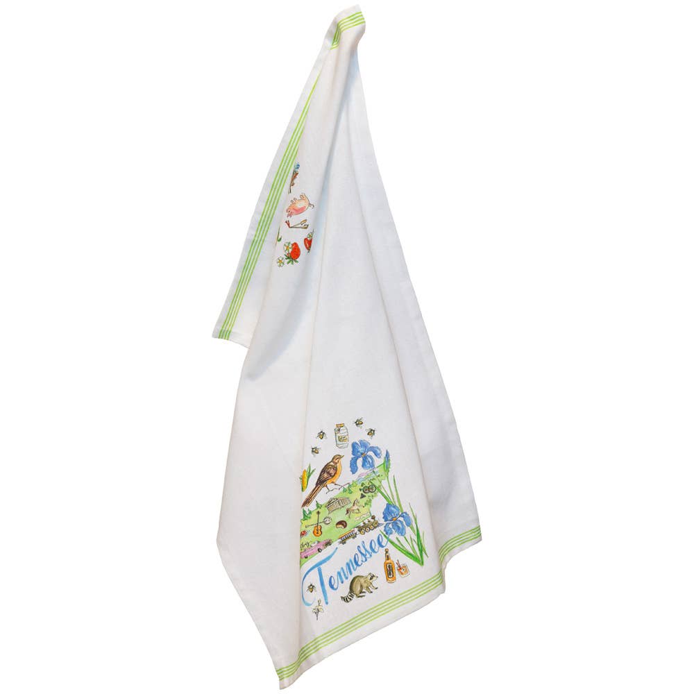 TN Tennessee State Collection 28" Cotton Tea Towels Set Of 2