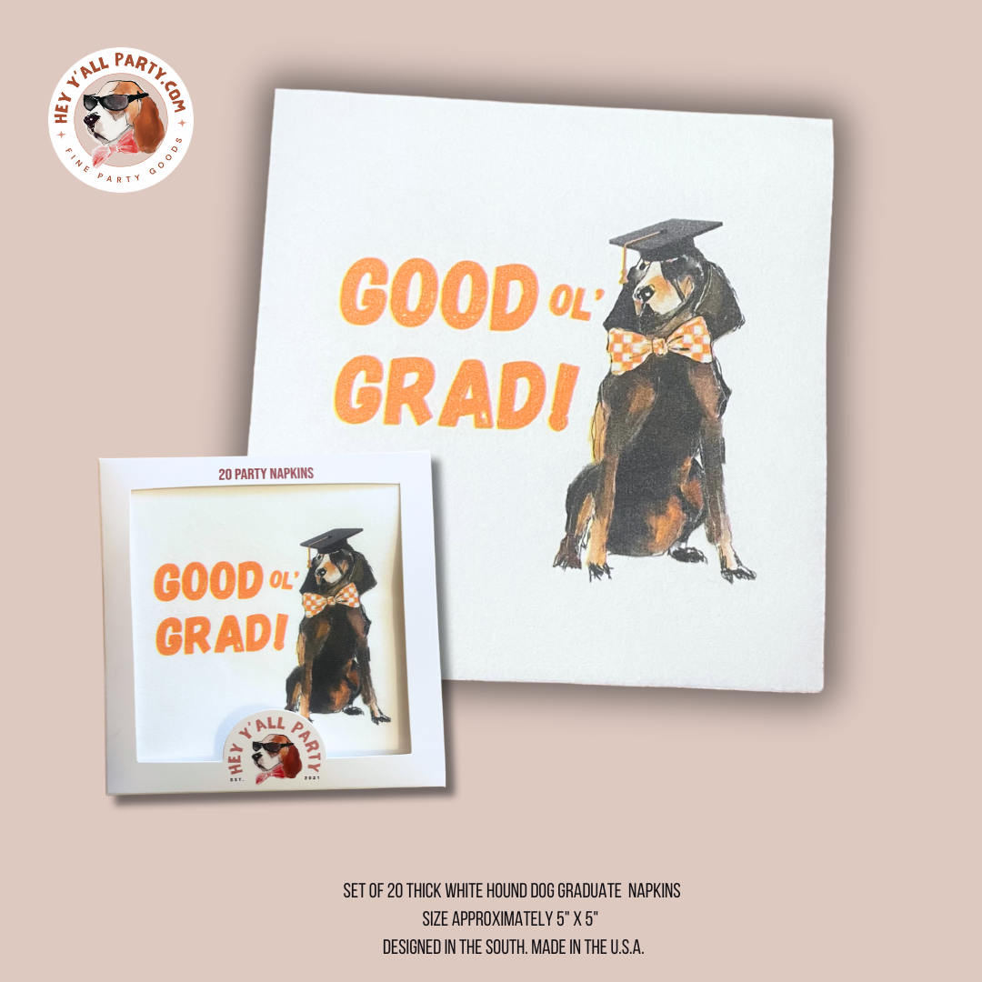 Good 'ol Grad Hound Dog Napkins