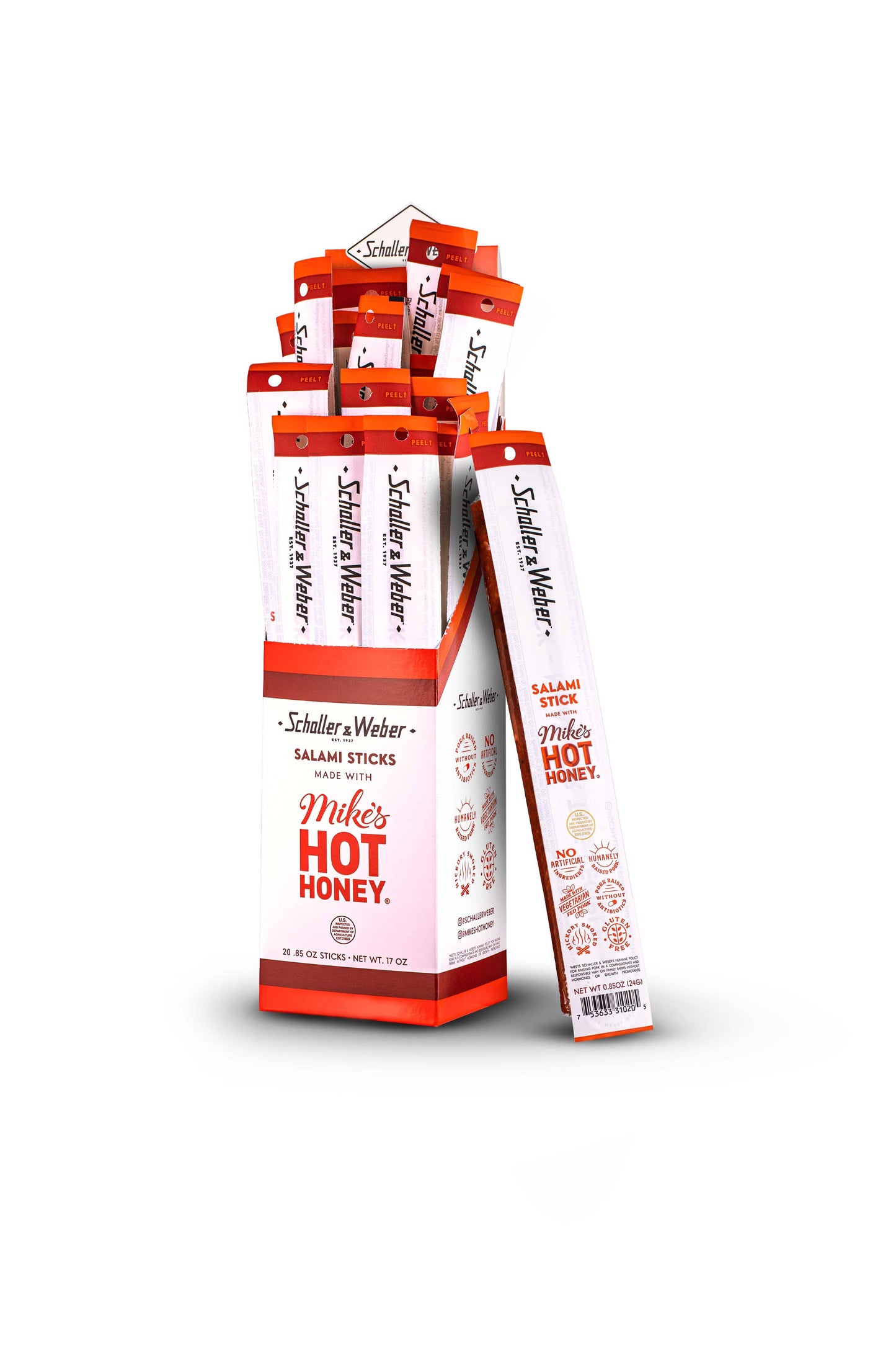 Salami Stick - Mike's Hot Honey - Case of 80 Sticks