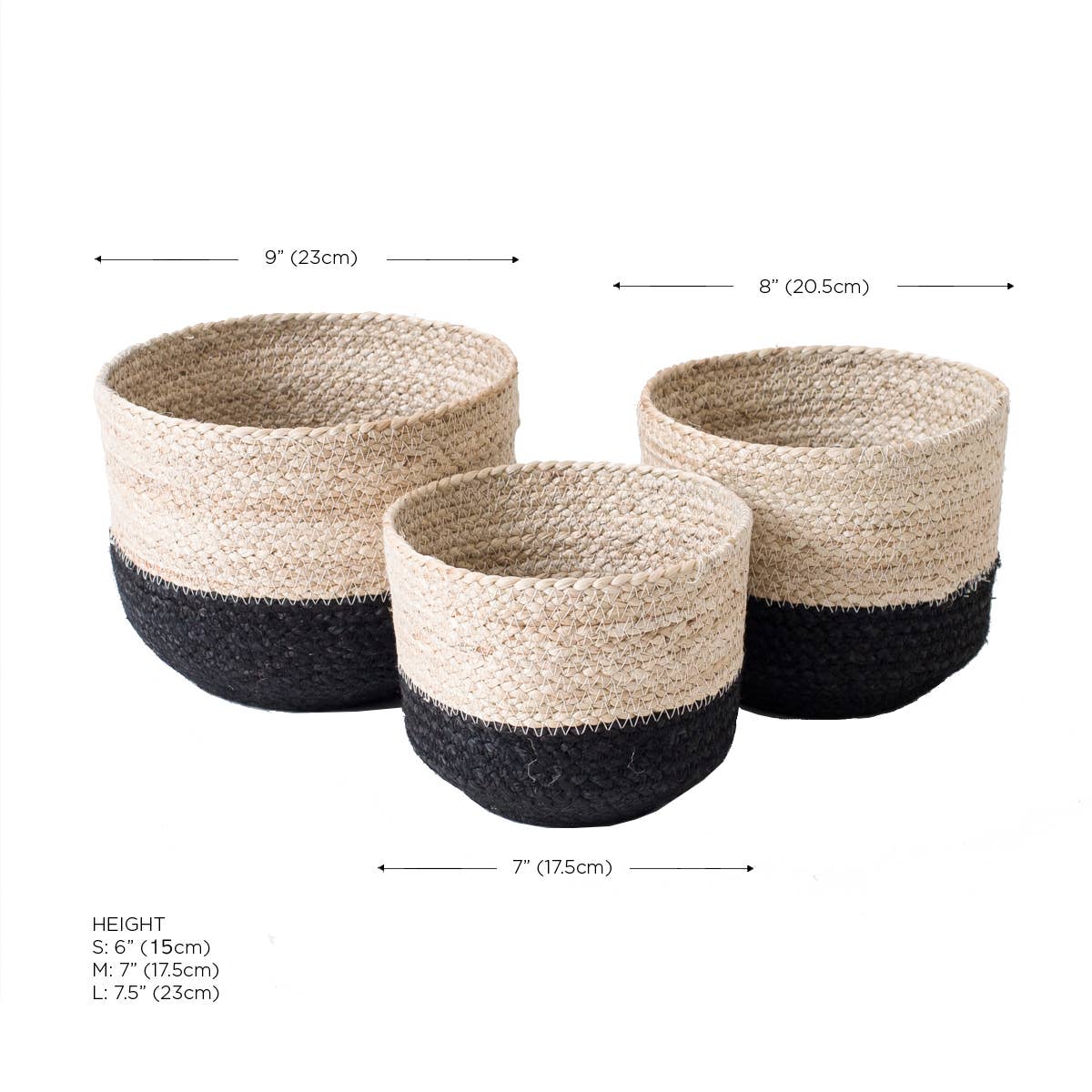 Handwoven Wicker Storage Basket l Naiya Bin-Set of 3