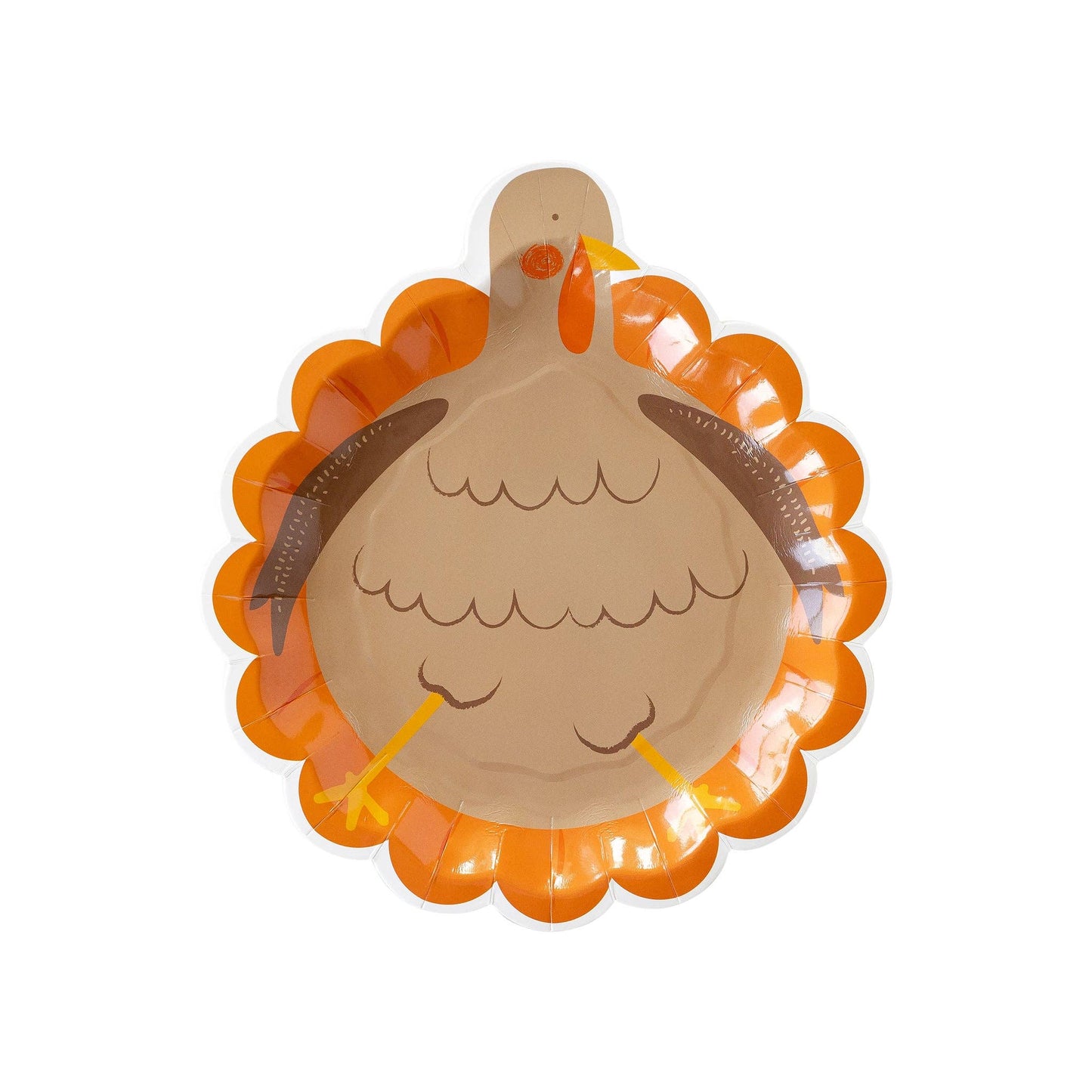 THP1046 - Harvest Turkey Shaped Paper Plate