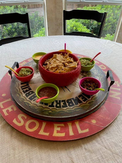 French Gold Bee Lazy Susan: 15" round