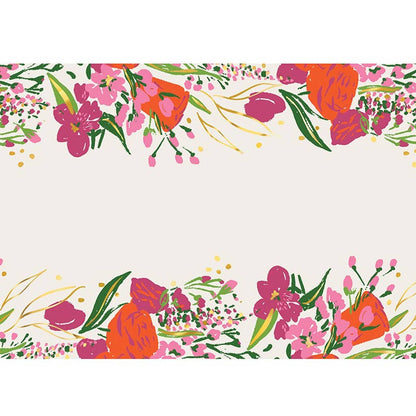 Paper Table Runner - Flowers: Material
