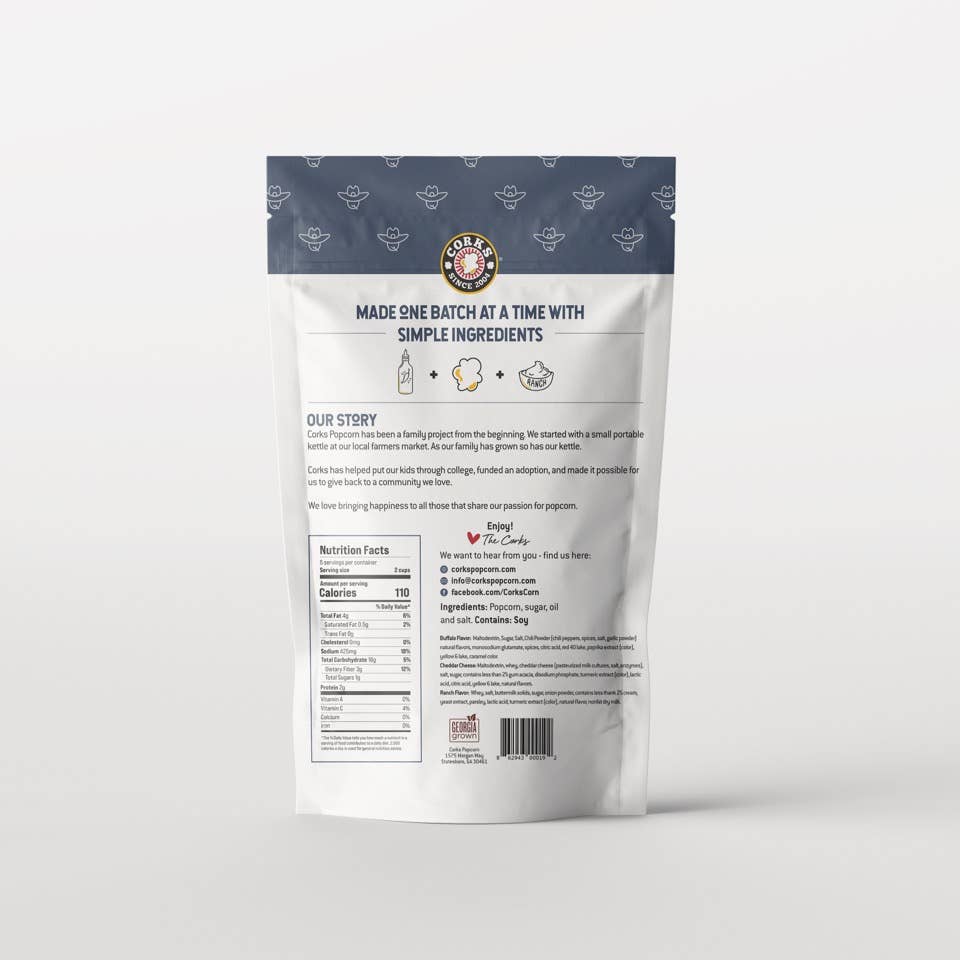 Bold and Spicy Buffalo Ranch Popcorn - 5.0oz