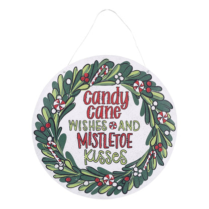 Candy Cane Wishes/Fall Leaves Burlee - Holiday Decor