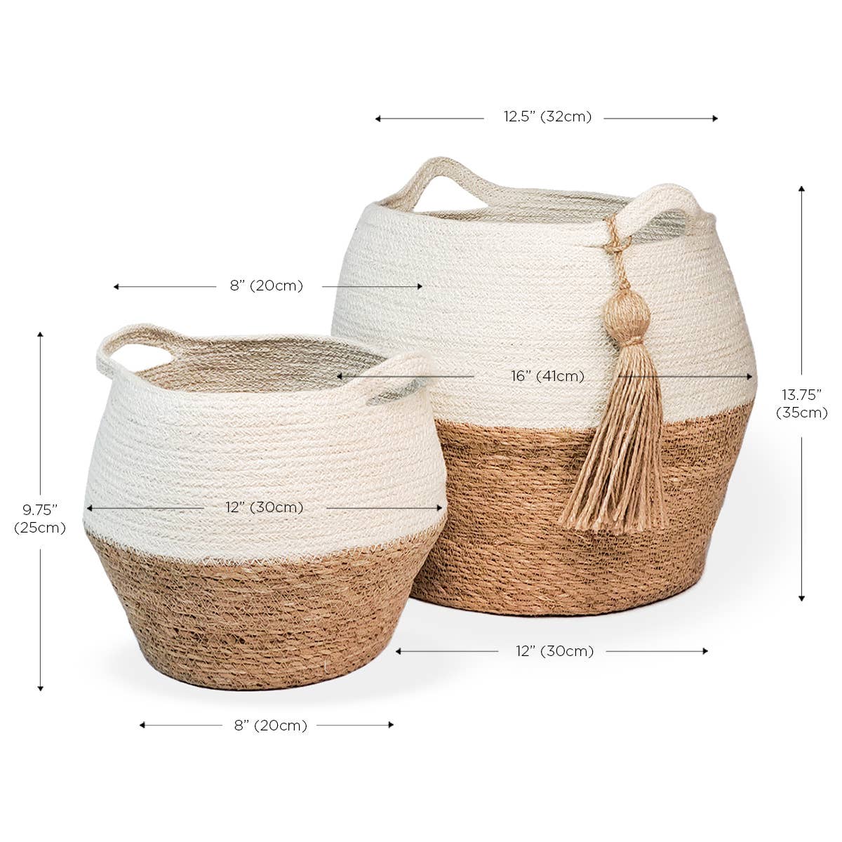 Handwoven Storage Basket l Agora Jar Basket-Set of 2