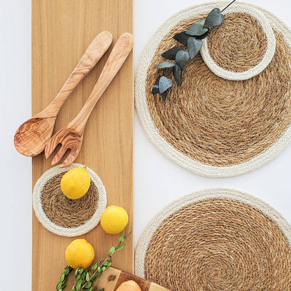 Handwoven Savar Coaster Trivet-Set of 4