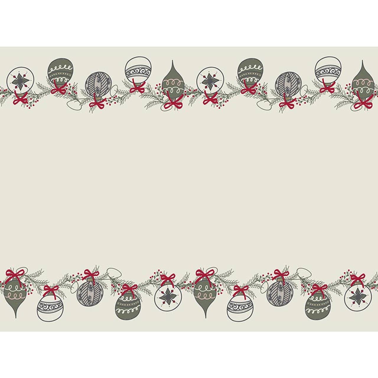 Table Runner - Ornaments: Kraft Paper