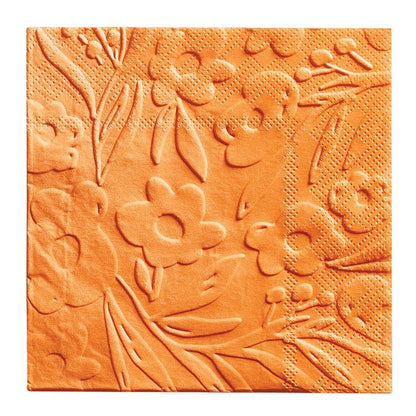 Embossed Cocktail Napkins - Flowers: Material