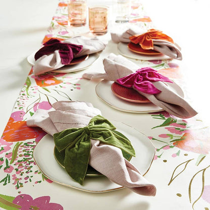 Paper Table Runner - Flowers: Material
