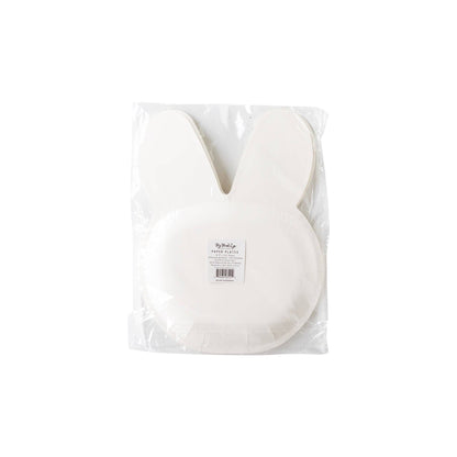 EAS944 - Gingham Bunny Shaped Plate Set