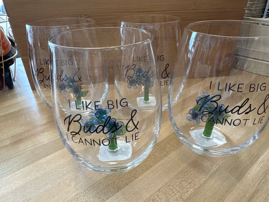 Blue flower glasses