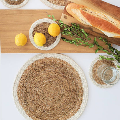 Handwoven Savar Coaster Trivet-Set of 4