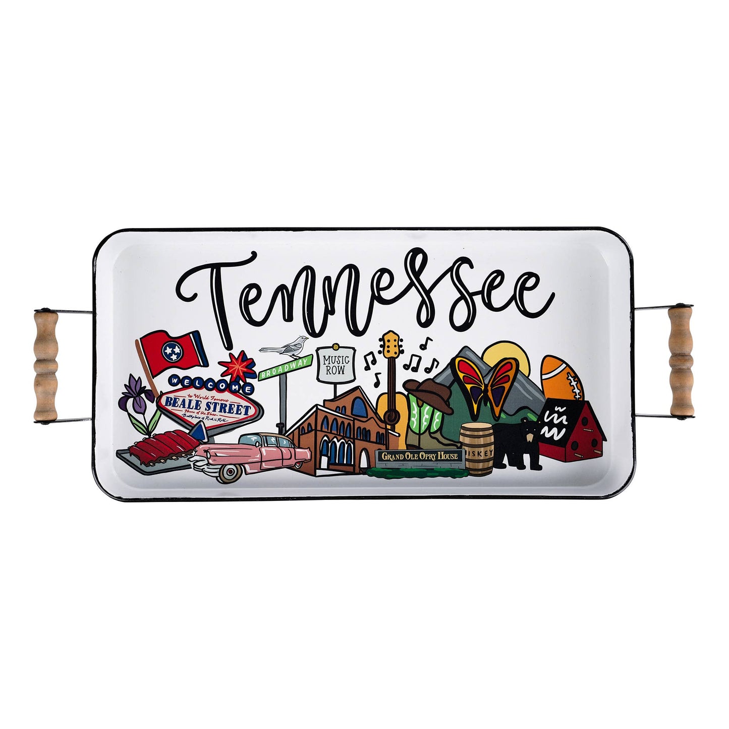 State of Tennessee Landmark Enamel Tray