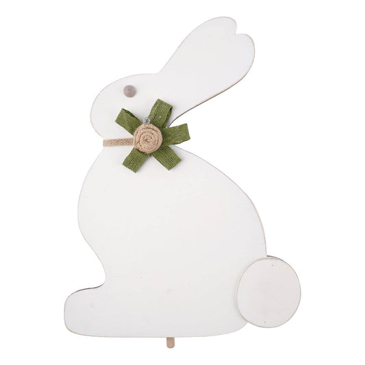 White Bunny Topper - Easter Decor