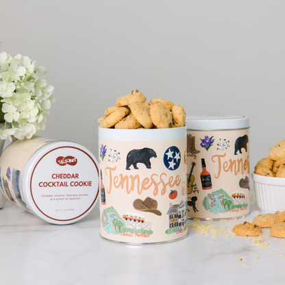 Tennessee State Gift Tin: Cheddar Cocktail Cookies