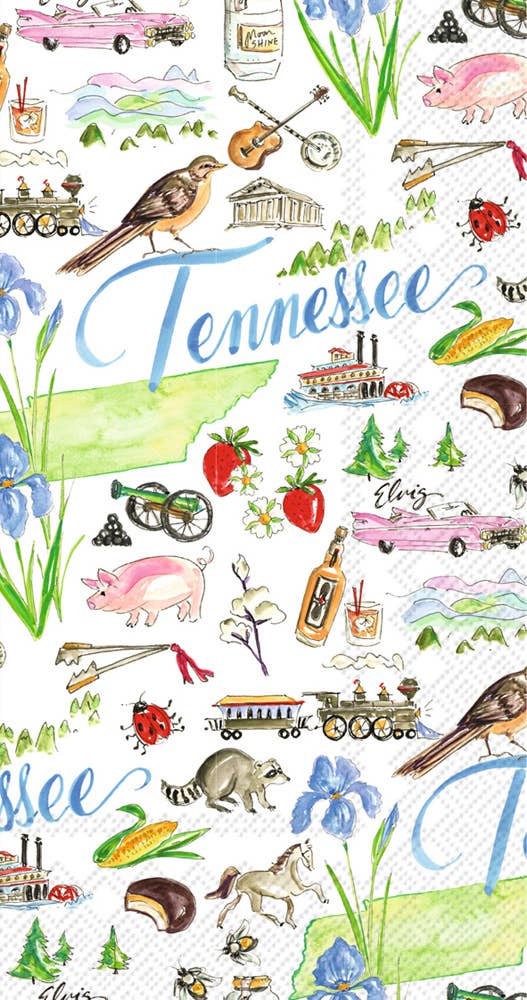 Paper Guest Towels 16 count Tennessee TN State Collection