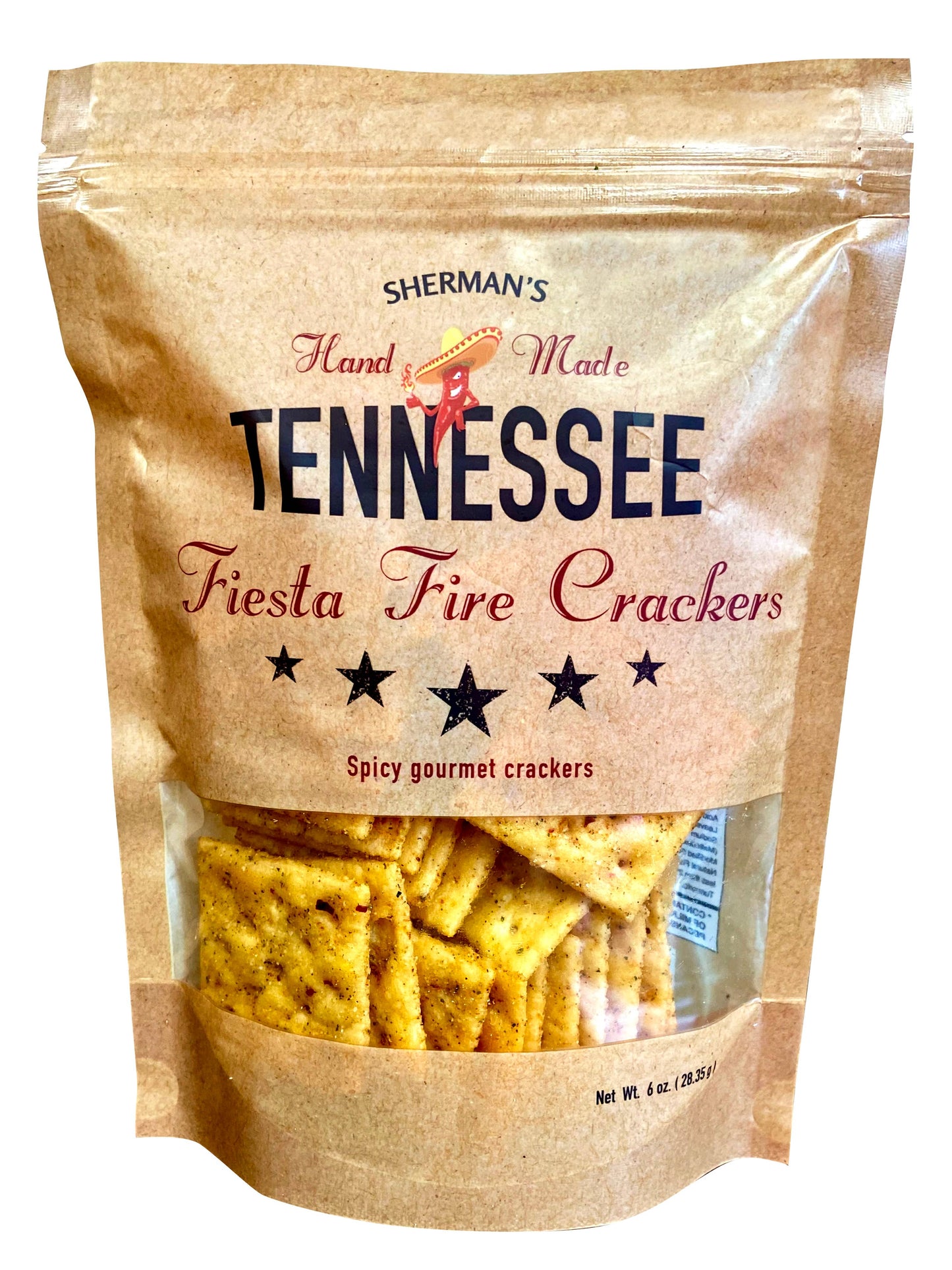 Sherman's Tennessee Hot Crackers, Fiesta Flavor 30 ct