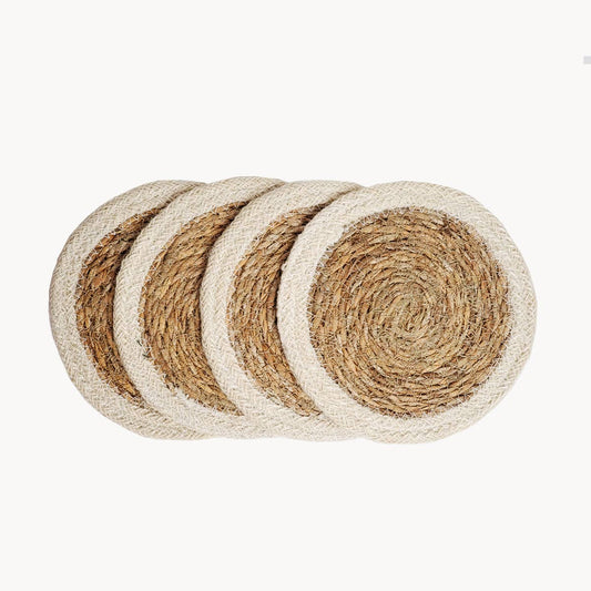 Handwoven Savar Coaster Trivet-Set of 4