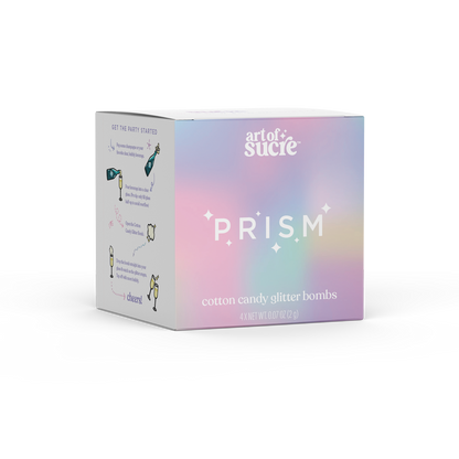 Prism Cotton Candy Glitter Bombs for Drinks
